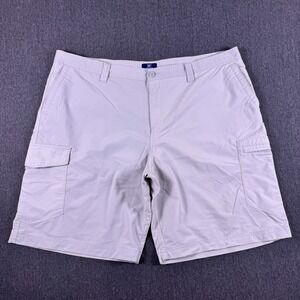 George Mens Gray Flat Front Comfort Stretch Outdoor Cargo Shorts Size‎ 46